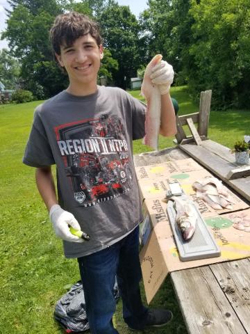 Wyatt Fileting a Fish